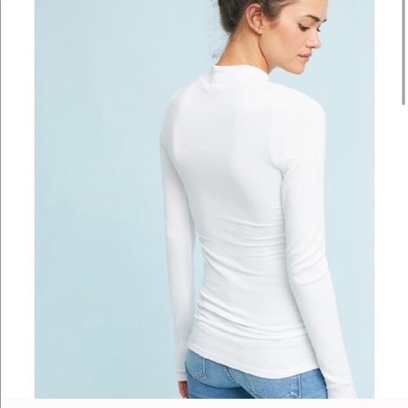 ribbed mock turtleneck top